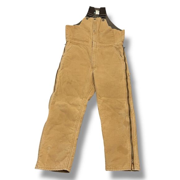 Bercowear Bib‎ Coveralls Mens LG Short Khaki Duck - Picture 1 of 14